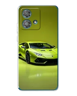 Чехол для Motorola Edge 40 Neo с картинкой «Салатовый Lamborghini Huracan»
