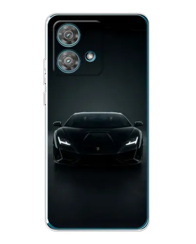 Чехол для Motorola Edge 40 Neo с картинкой «Черный Lamborghini Aventador»