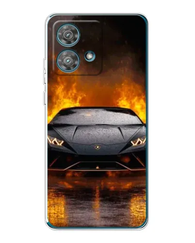 Чехол для Motorola Edge 40 Neo с картинкой «Lamborghini в огне»
