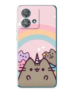 Чехол для Motorola Edge 40 Neo с картинкой «Единорог Pusheen»
