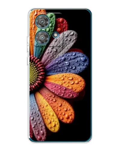 Чехол для Motorola Edge 40 Neo с картинкой «Радужный цветок» Чехол для Motorola Edge 40 Neo с картинкой «Радужный цветок»