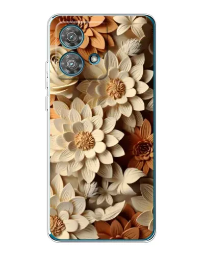 Чехол для Motorola Edge 40 Neo с картинкой «Бежевый флористический декор» Чехол для Motorola Edge 40 Neo с картинкой «Бежевый флористический декор»