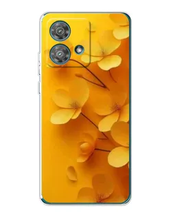 Чехол для Motorola Edge 40 Neo с картинкой «Золотые лепестки»