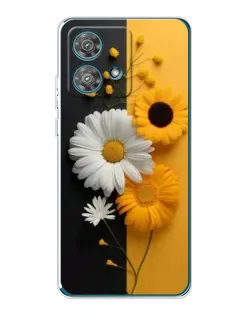 Чехол для Motorola Edge 40 Neo с картинкой «Подсолнух и ромашка»