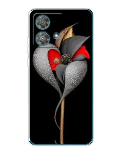 Чехол для Motorola Edge 40 Neo с картинкой «Серебряный фантазийный цветок»