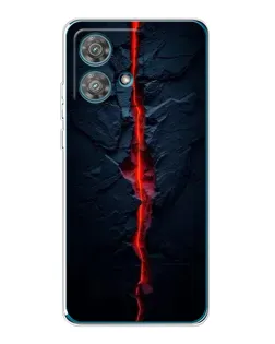 Чехол для Motorola Edge 40 Neo с картинкой «Kрасная лавовая трещина»
