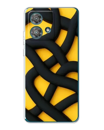 Чехол для Motorola Edge 40 Neo с картинкой «Черное желтое переплетение» Чехол для Motorola Edge 40 Neo с картинкой «Черное желтое переплетение»