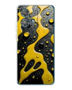 Чехол для Motorola Edge 40 Neo с картинкой «Жидкое желтое золото»