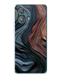 Чехол для Motorola Edge 40 Neo с картинкой «Цветные волны каньона»