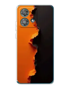 Чехол для Motorola Edge 40 Neo с картинкой «Оранжевый разлом»