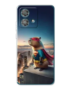 Чехол для Motorola Edge 40 Neo с картинкой «Капи-мен супергерой»