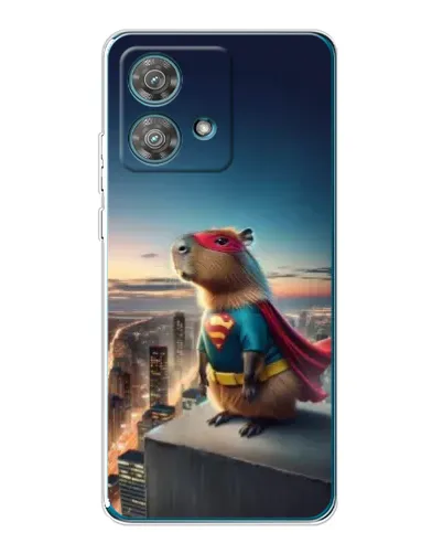 Чехол для Motorola Edge 40 Neo с картинкой «Капи-мен супергерой»
