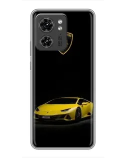 Чехол для Motorola Edge 40 Pro с картинкой «Lamborghini желтый акцент»