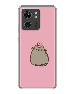 Чехол для Motorola Edge 40 Pro с картинкой «Pusheen сердце»