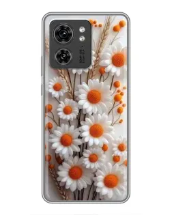 Чехол для Motorola Edge 40 Pro с картинкой «Белые сухоцветы»