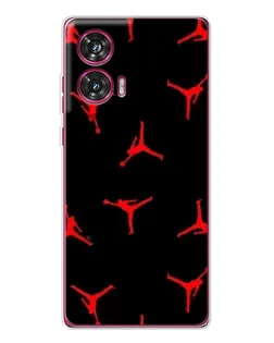 Чехол для Motorola Edge 50 Fusion с картинкой «Jordan Red Pattern»