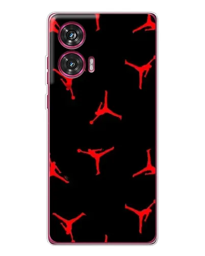 Чехол для Motorola Edge 50 Fusion с картинкой «Jordan Red Pattern»