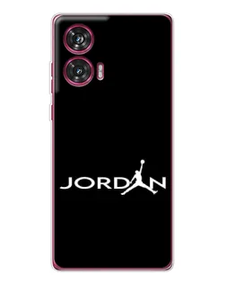 Чехол для Motorola Edge 50 Fusion с картинкой «Jordan White Logo»