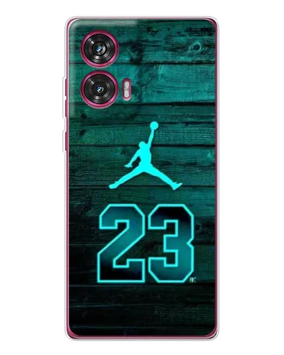Чехол для Motorola Edge 50 Fusion с картинкой «Jordan Cyan 23»