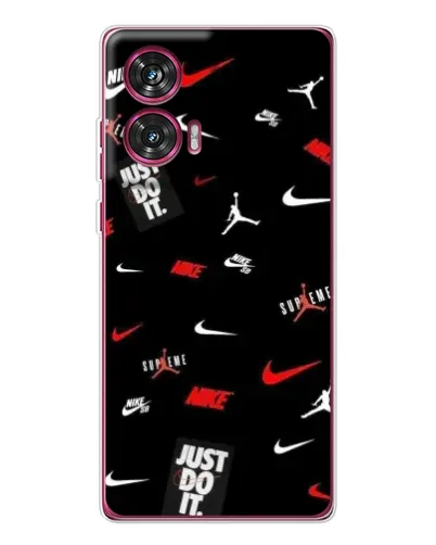 Чехол для Motorola Edge 50 Fusion с картинкой «Nike Mix Pattern»