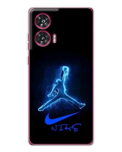Чехол для Motorola Edge 50 Fusion с картинкой «Jordan Neon Blue»