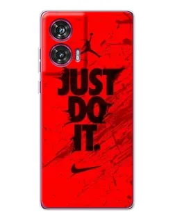 Чехол для Motorola Edge 50 Fusion с картинкой «Nike Just Do It»