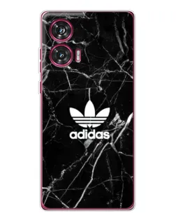 Чехол для Motorola Edge 50 Fusion с картинкой «Белый мрамор Adidas»