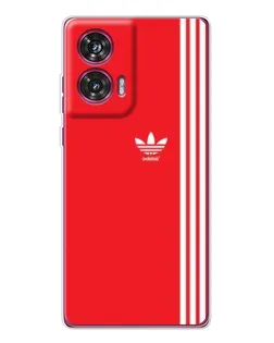 Чехол для Motorola Edge 50 Fusion с картинкой «Красный минимализм Adidas»