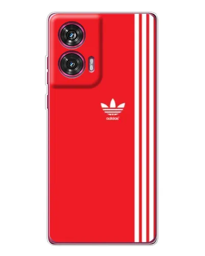 Чехол для Motorola Edge 50 Fusion с картинкой «Красный минимализм Adidas»
