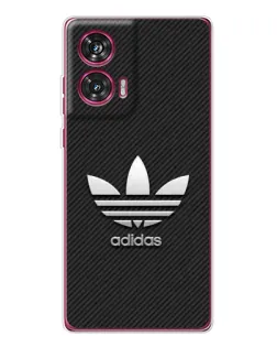 Чехол для Motorola Edge 50 Fusion с картинкой «Adidas Карбоновая текстура»