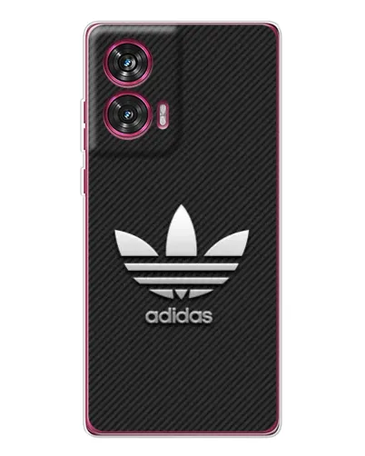 Чехол для Motorola Edge 50 Fusion с картинкой «Adidas Карбоновая текстура»