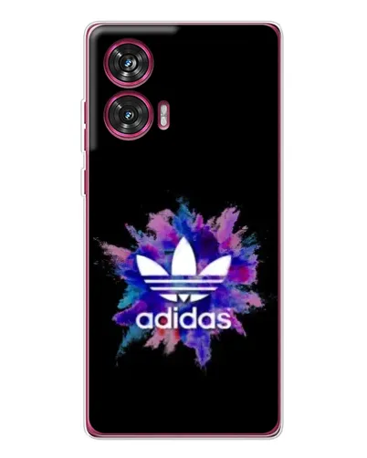 Чехол для Motorola Edge 50 Fusion с картинкой «Взрыв красок Adidas»