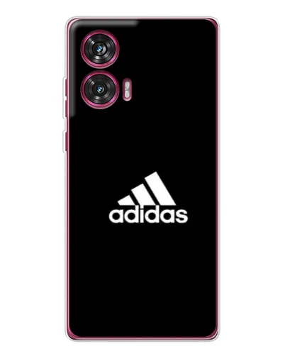Чехол для Motorola Edge 50 Fusion с картинкой «Черная классика Adidas»