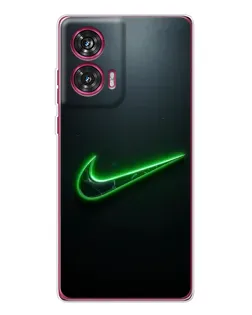 Чехол для Motorola Edge 50 Fusion с картинкой «Неоновый контур Nike»
