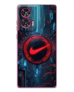 Чехол для Motorola Edge 50 Fusion с картинкой «Техногенный стиль Nike»