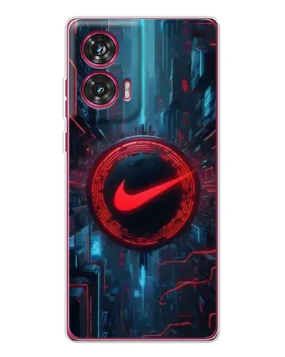 Чехол для Motorola Edge 50 Fusion с картинкой «Техногенный стиль Nike»