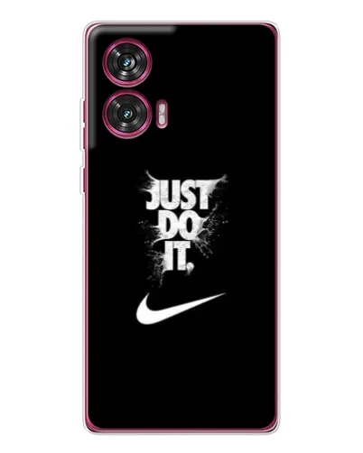 Чехол для Motorola Edge 50 Fusion с картинкой «Текстовый принт Nike»