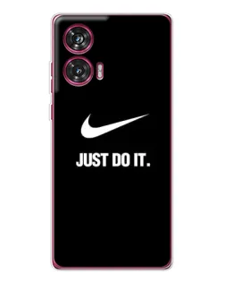Чехол для Motorola Edge 50 Fusion с картинкой «Классический принт Nike»