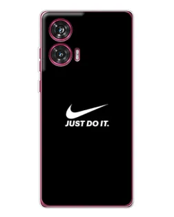 Чехол для Motorola Edge 50 Fusion с картинкой «Минимализм от Nike»