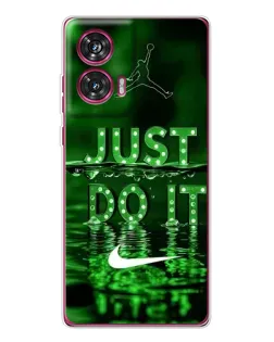 Чехол для Motorola Edge 50 Fusion с картинкой «Зеленый неоновый Nike»