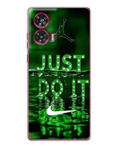Чехол для Motorola Edge 50 Fusion с картинкой «Зеленый неоновый Nike»