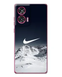 Чехол для Motorola Edge 50 Fusion с картинкой «Nike — зимние горы»