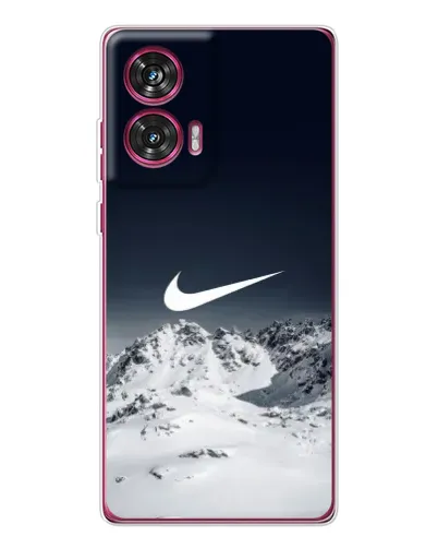 Чехол для Motorola Edge 50 Fusion с картинкой «Nike — зимние горы»