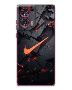 Чехол для Motorola Edge 50 Fusion с картинкой «Nike — эффект разломов»