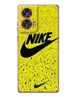 Чехол для Motorola Edge 50 Fusion с картинкой «Желтый текстурный Nike»