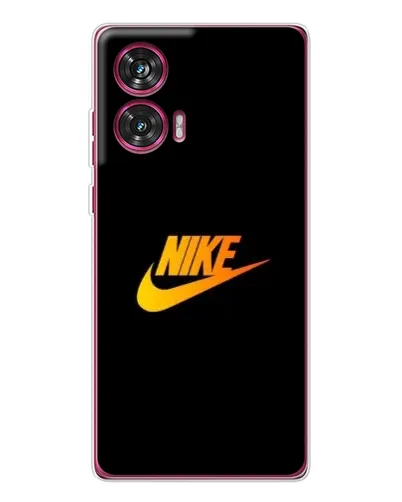 Чехол для Motorola Edge 50 Fusion с картинкой «Золотой логотип Nike»
