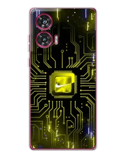 Чехол для Motorola Edge 50 Fusion с картинкой «Nike — золотая искра»