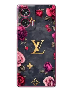 Чехол для Motorola Edge 50 Fusion с картинкой «Цветочный Louis Vuitton»