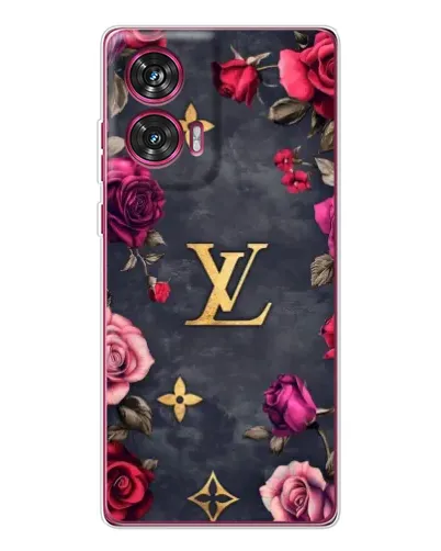 Чехол для Motorola Edge 50 Fusion с картинкой «Цветочный Louis Vuitton»
