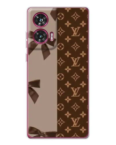 Чехол для Motorola Edge 50 Fusion с картинкой «Louis Vuitton — банты»